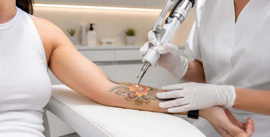 Eliminar tatuaje amarillo y naranja